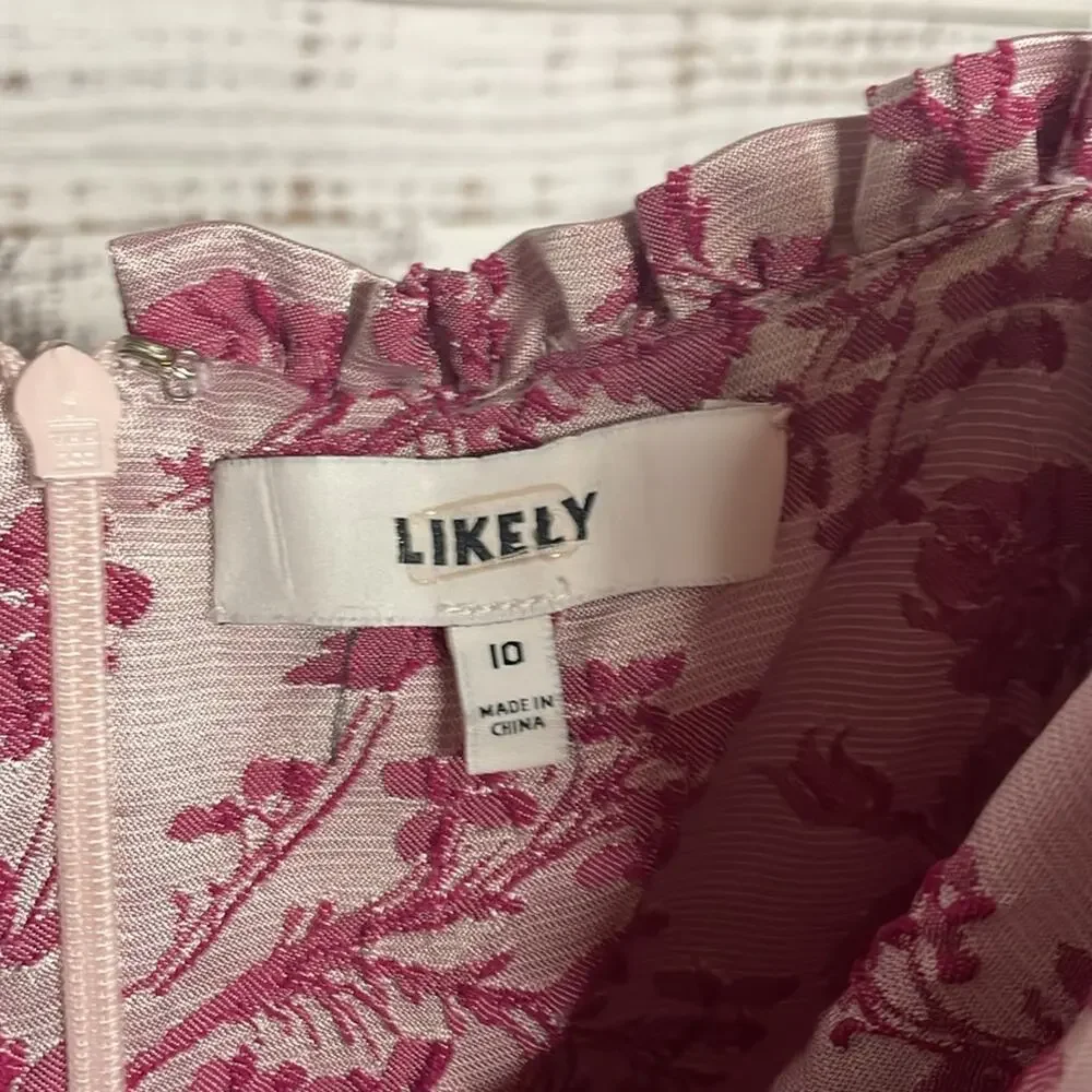 Likely Highland Romper Pink Brocade Size 10 - Picture 6 of 6